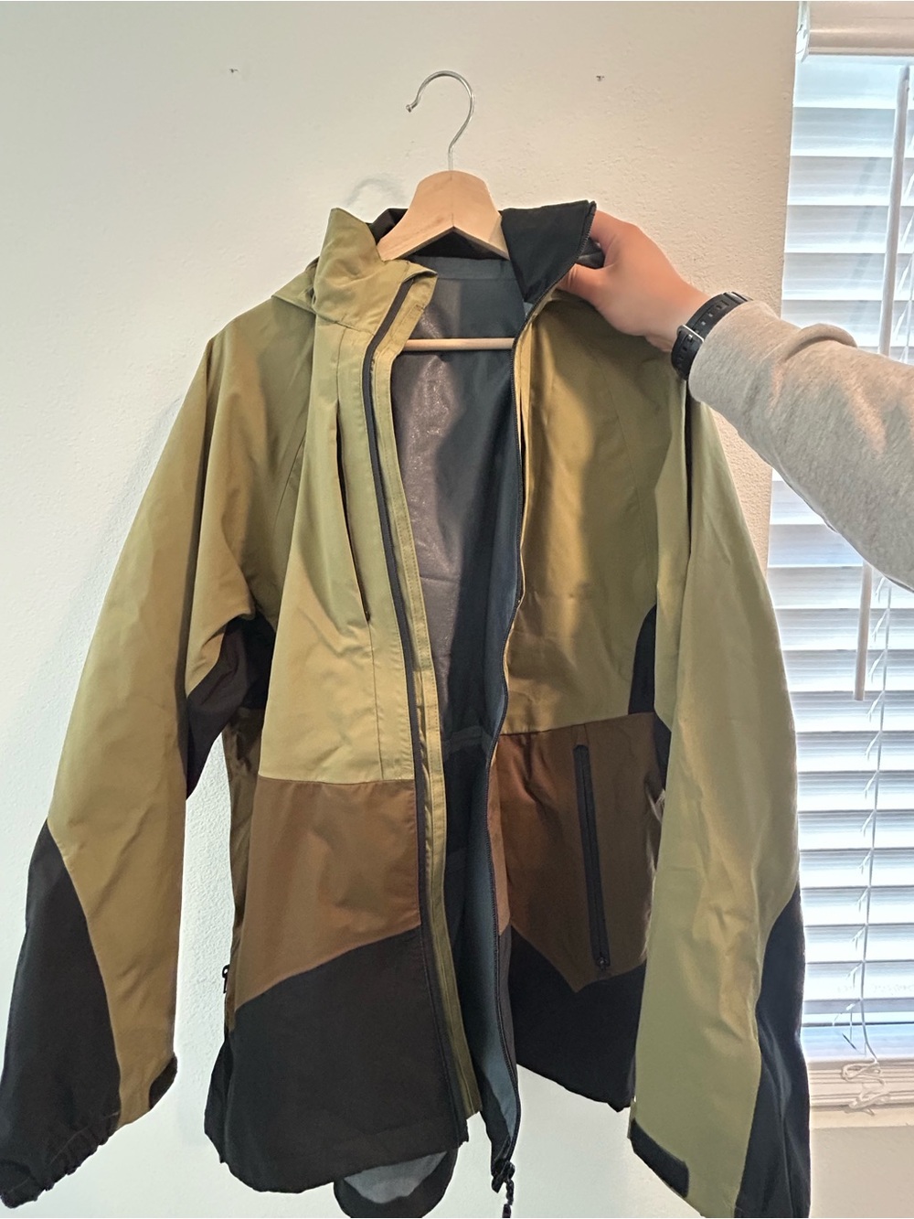 Men's Olive & Brown Performance Jacket
